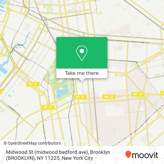 Midwood St (midwood bedford ave), Brooklyn (BROOKLYN), NY 11225 map