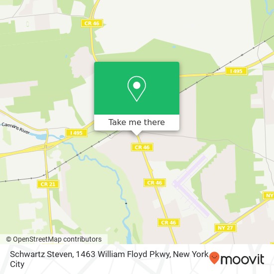 Mapa de Schwartz Steven, 1463 William Floyd Pkwy