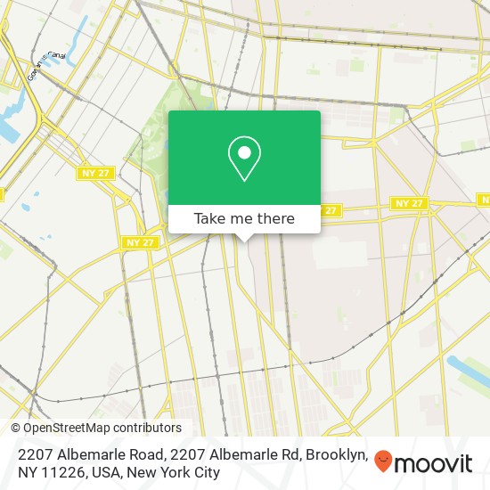 2207 Albemarle Road, 2207 Albemarle Rd, Brooklyn, NY 11226, USA map