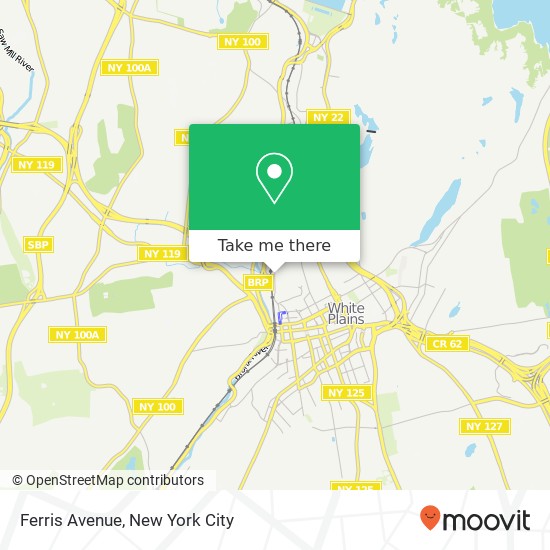 Mapa de Ferris Avenue, Ferris Ave, White Plains, NY, USA