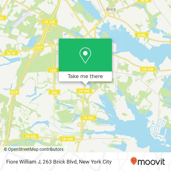 Mapa de Fiore William J, 263 Brick Blvd