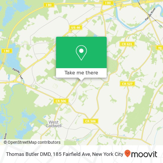 Mapa de Thomas Butler DMD, 185 Fairfield Ave