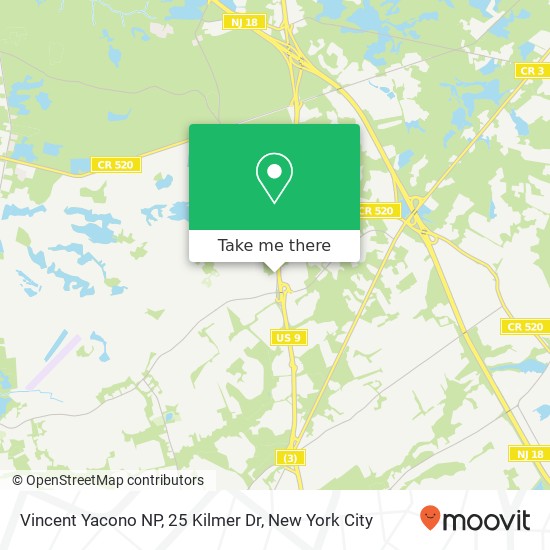 Mapa de Vincent Yacono NP, 25 Kilmer Dr