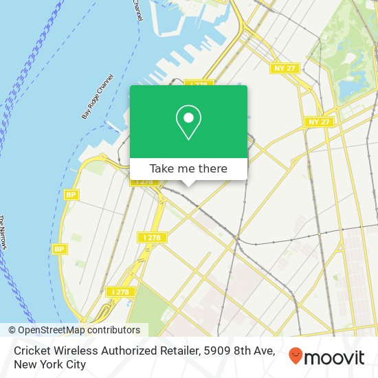 Mapa de Cricket Wireless Authorized Retailer, 5909 8th Ave