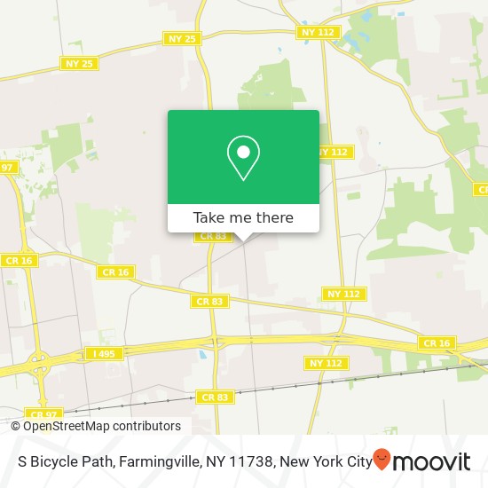 Mapa de S Bicycle Path, Farmingville, NY 11738