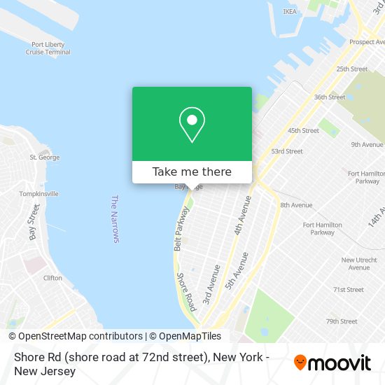 Shore Rd (shore road at 72nd street) map