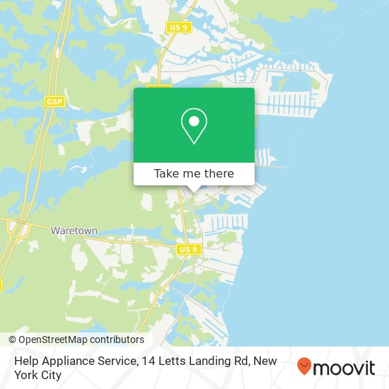 Mapa de Help Appliance Service, 14 Letts Landing Rd