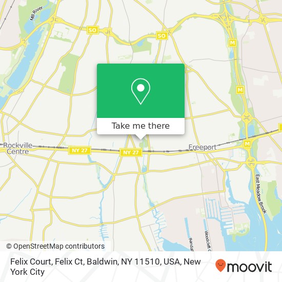 Mapa de Felix Court, Felix Ct, Baldwin, NY 11510, USA