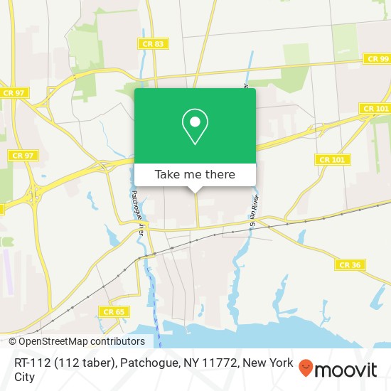 Mapa de RT-112 (112 taber), Patchogue, NY 11772