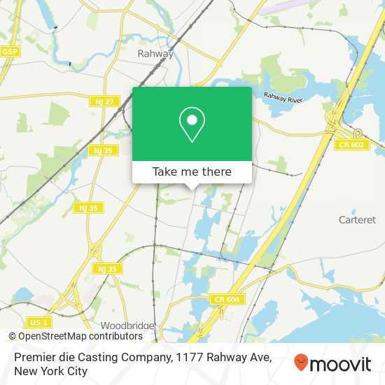 Mapa de Premier die Casting Company, 1177 Rahway Ave