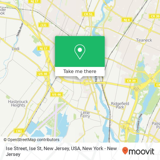 Mapa de Ise Street, Ise St, New Jersey, USA
