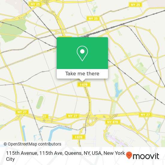 Mapa de 115th Avenue, 115th Ave, Queens, NY, USA