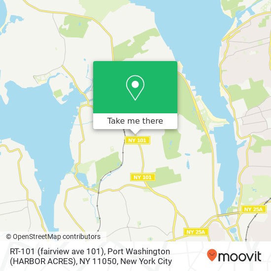 RT-101 (fairview ave 101), Port Washington (HARBOR ACRES), NY 11050 map
