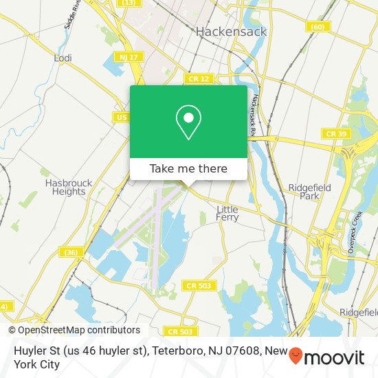 Huyler St (us 46 huyler st), Teterboro, NJ 07608 map