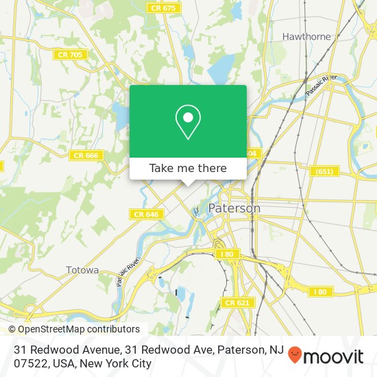 31 Redwood Avenue, 31 Redwood Ave, Paterson, NJ 07522, USA map