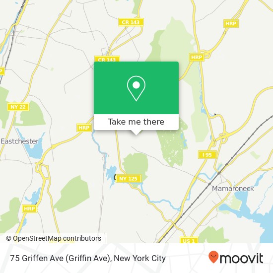 75 Griffen Ave (Griffin Ave), Scarsdale, NY 10583 map