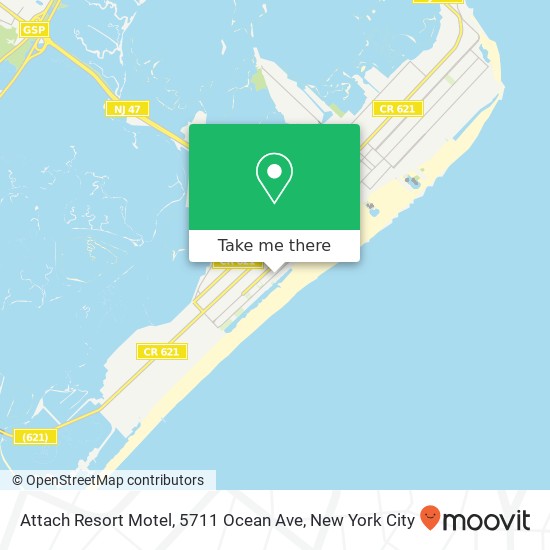 Mapa de Attach Resort Motel, 5711 Ocean Ave