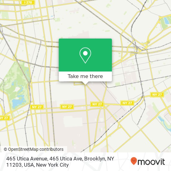Mapa de 465 Utica Avenue, 465 Utica Ave, Brooklyn, NY 11203, USA