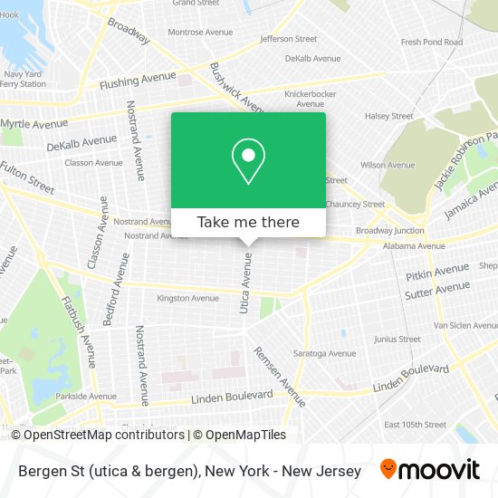 Bergen St (utica & bergen) map