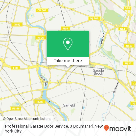 Professional Garage Door Service, 3 Boumar Pl map
