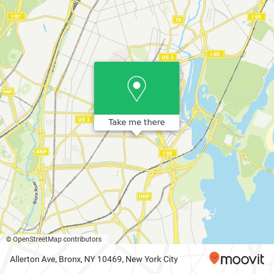 Mapa de Allerton Ave, Bronx, NY 10469