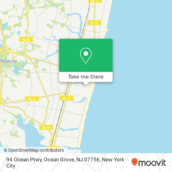 Mapa de 94 Ocean Ptwy, Ocean Grove, NJ 07756