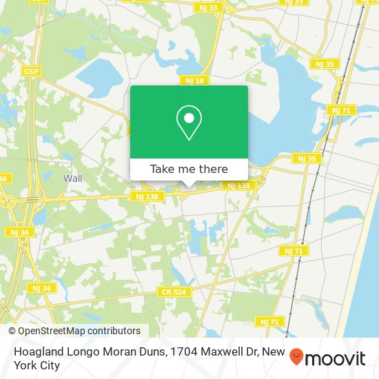 Hoagland Longo Moran Duns, 1704 Maxwell Dr map