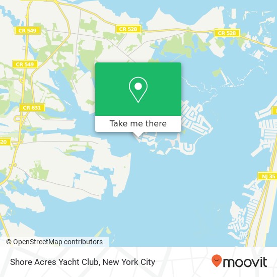 Shore Acres Yacht Club map