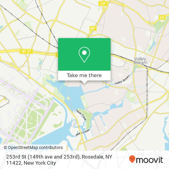 Mapa de 253rd St (149th ave and 253rd), Rosedale, NY 11422