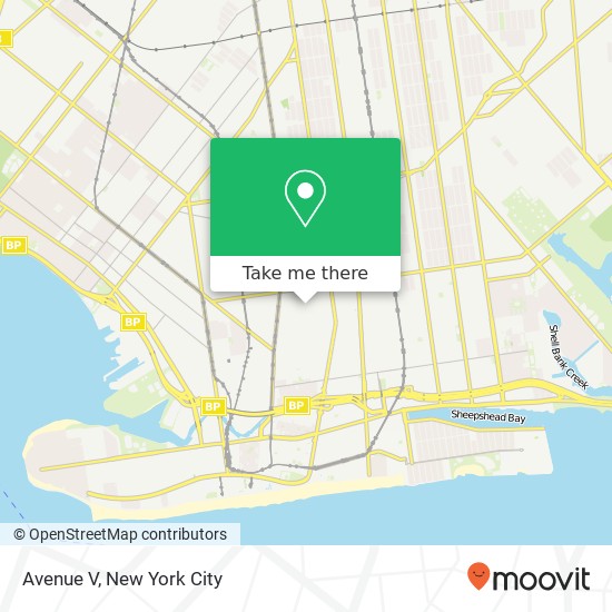 Mapa de Avenue V, Brooklyn, NY 11223