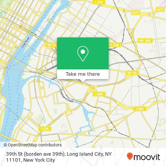 Mapa de 39th St (borden ave 39th), Long Island City, NY 11101