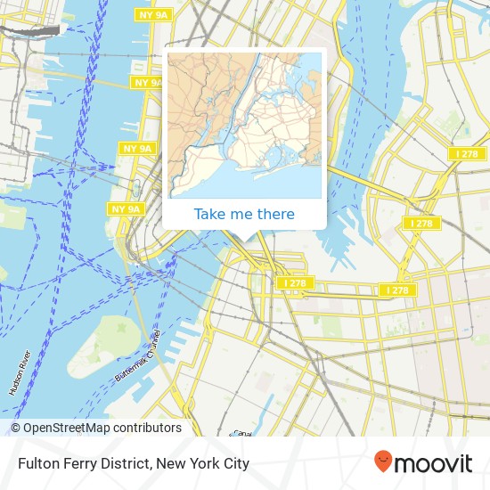 Mapa de Fulton Ferry District, Fulton Ferry District, Brooklyn, NY 11201, USA