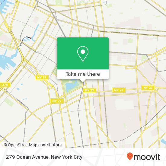 Mapa de 279 Ocean Avenue, 279 Ocean Ave, Brooklyn, NY 11225, USA