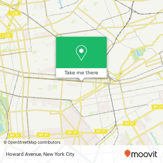 Mapa de Howard Avenue, Howard Ave, Brooklyn, NY 11233, USA