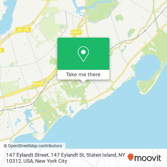 Mapa de 147 Eylandt Street, 147 Eylandt St, Staten Island, NY 10312, USA