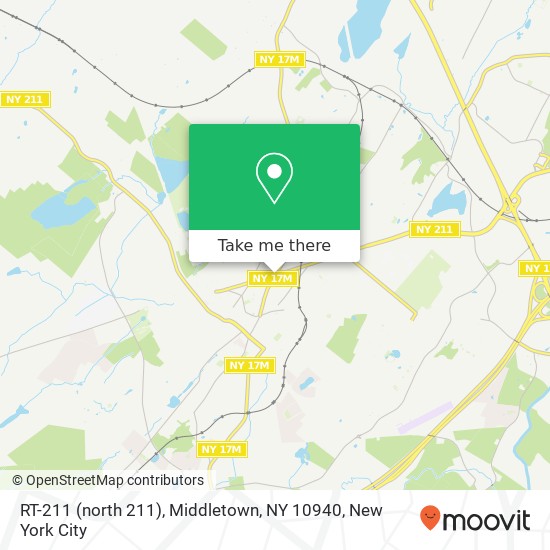 Mapa de RT-211 (north 211), Middletown, NY 10940