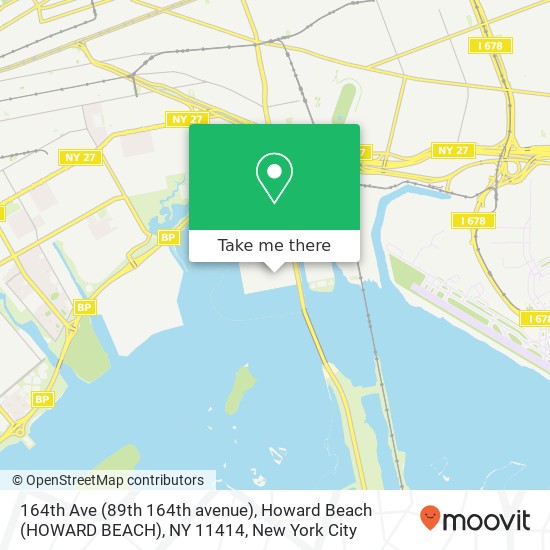 Mapa de 164th Ave (89th 164th avenue), Howard Beach (HOWARD BEACH), NY 11414
