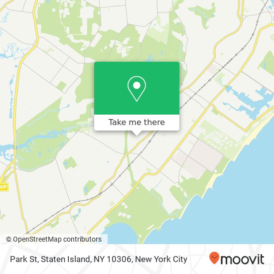 Mapa de Park St, Staten Island, NY 10306