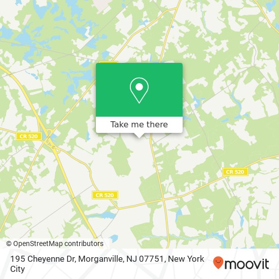 195 Cheyenne Dr, Morganville, NJ 07751 map