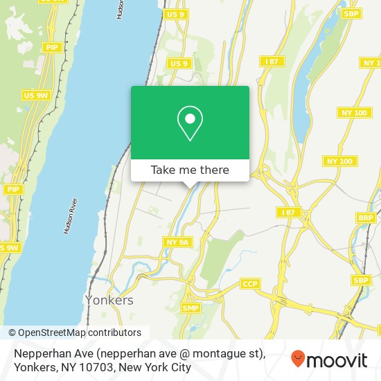 Mapa de Nepperhan Ave (nepperhan ave @ montague st), Yonkers, NY 10703