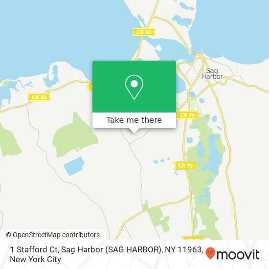 1 Stafford Ct, Sag Harbor (SAG HARBOR), NY 11963 map