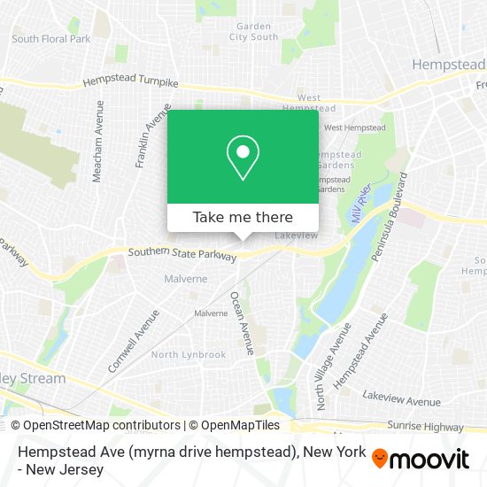 Hempstead Ave (myrna drive hempstead) map
