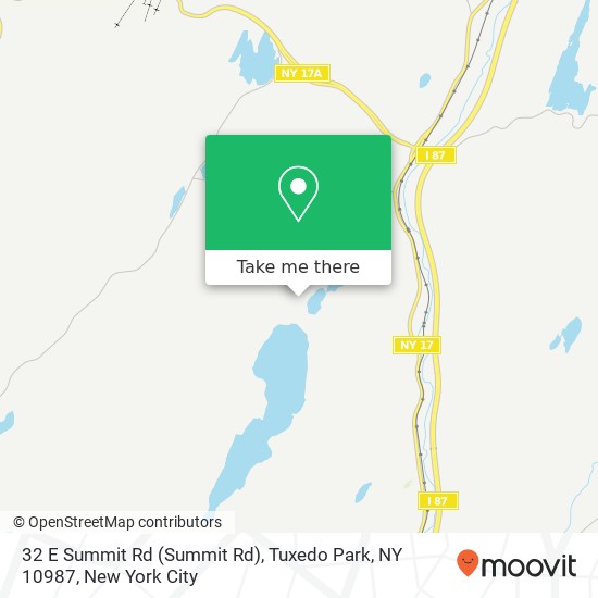 Mapa de 32 E Summit Rd (Summit Rd), Tuxedo Park, NY 10987