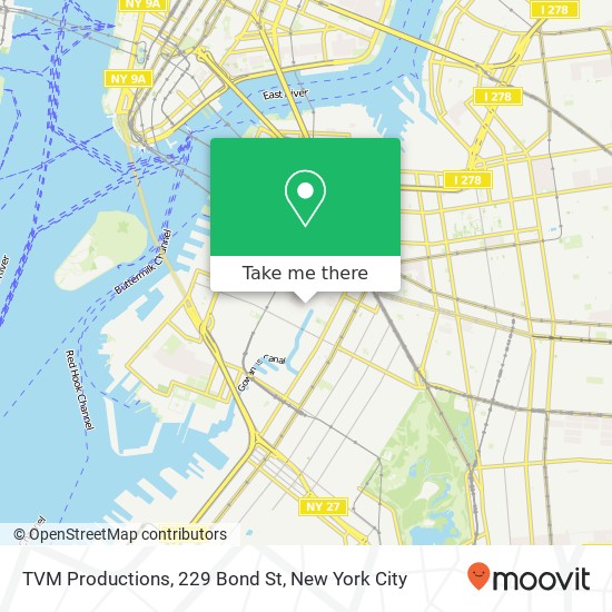 TVM Productions, 229 Bond St map