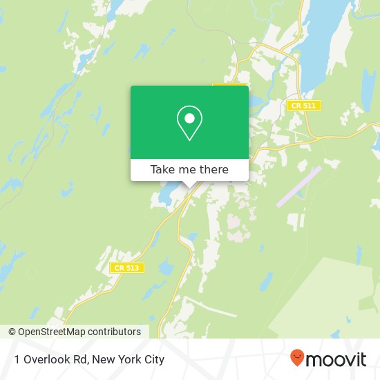 Mapa de 1 Overlook Rd, West Milford (PINE CLIFF LAKE), NJ 07480