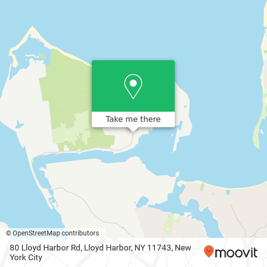 Mapa de 80 Lloyd Harbor Rd, Lloyd Harbor, NY 11743