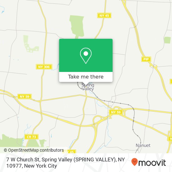 Mapa de 7 W Church St, Spring Valley (SPRING VALLEY), NY 10977