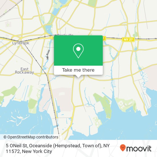 Mapa de 5 ONeil St, Oceanside (Hempstead, Town of), NY 11572