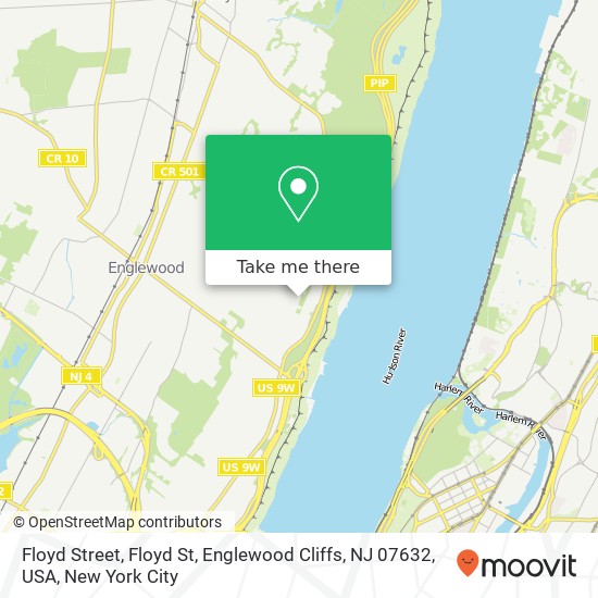 Mapa de Floyd Street, Floyd St, Englewood Cliffs, NJ 07632, USA