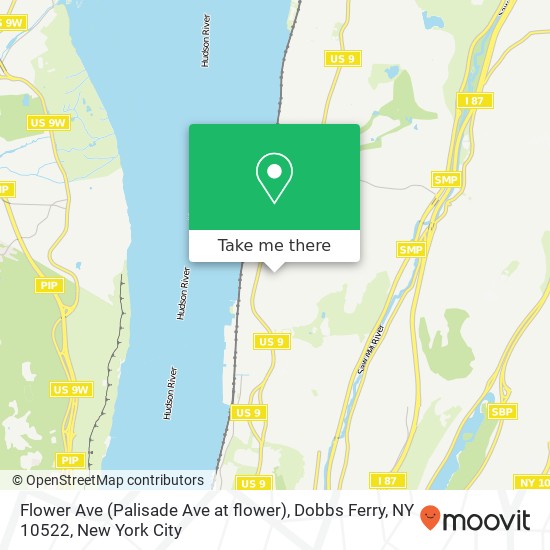 Flower Ave (Palisade Ave at flower), Dobbs Ferry, NY 10522 map